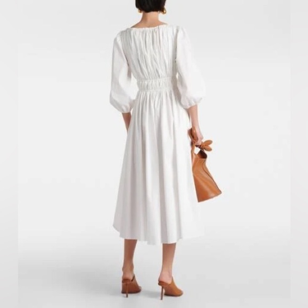 Altuzarra Kathleen Shirred Surplice Maxi Dress In White Sz 44 Us 12 1995$ — image 5 of 8